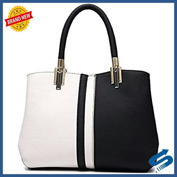 Leather Satchel Tote with Adjustable Strap, 11.4" Top Handle Bag - Picture 3 of 7